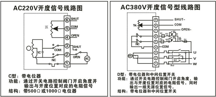 開(kāi)度信號(hào)電動(dòng)執(zhí)行器接線(xiàn)圖